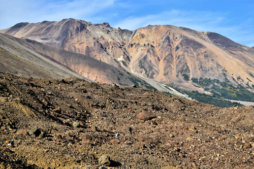 Captured as we hiked towards the beastly Obsidian Ridge searching for a pass towards Artifact Ridge. Photograph taken during our Mount Edziza Provincial Park field expedition in 2023.  