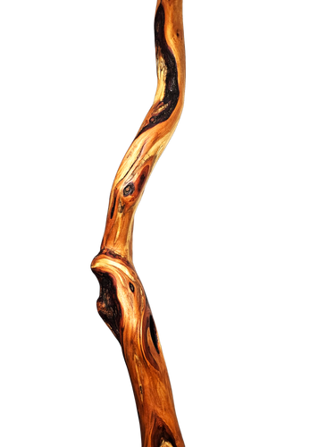 diamond willow hiking stick hand crafted close up